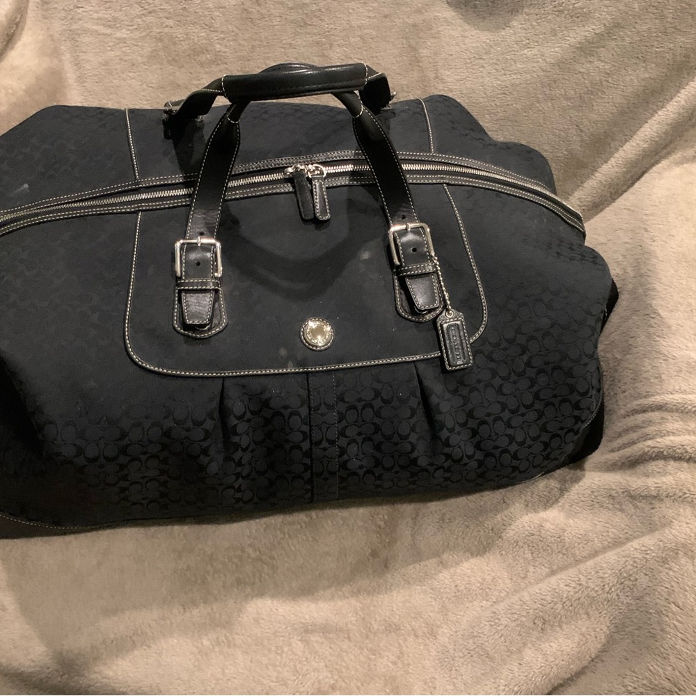 Coach Voyage Signature Cabin Duffle Bag Luggage Suitcase Travel Tote